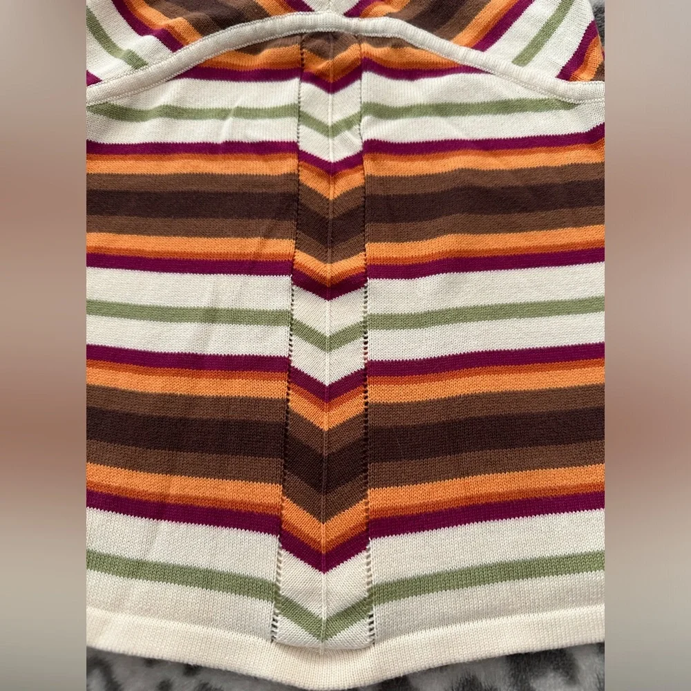 2006 Gymboree Striped Sweater Tank Top in Cream Size 9